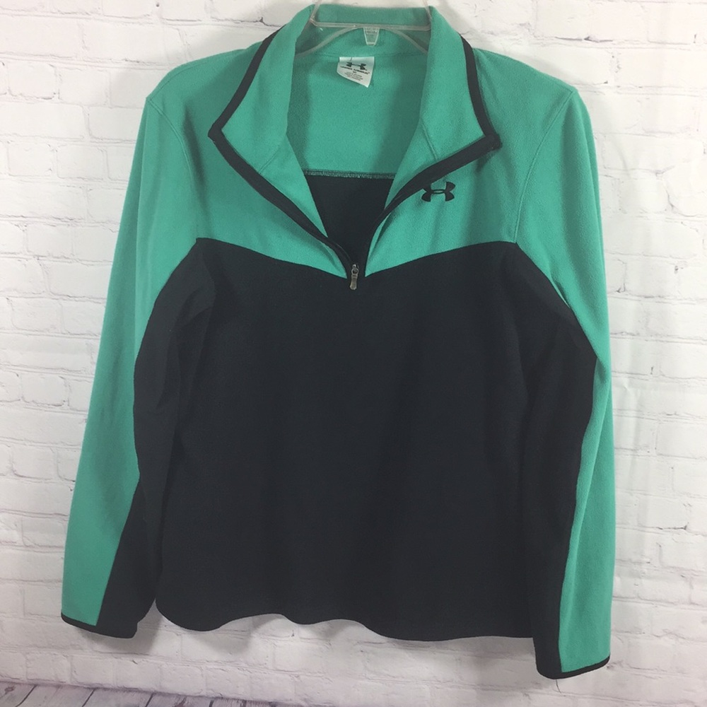 Under Armour Two Tone  1/4 Zip Front Top Size MD